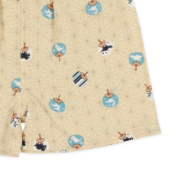 甚平（うちわ・恐竜）