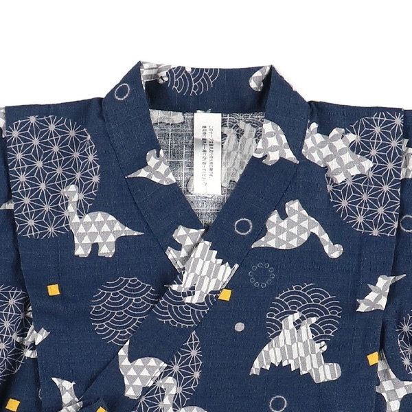 甚平（恐竜シルエット）