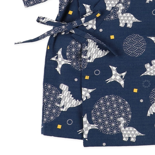 甚平（恐竜シルエット）