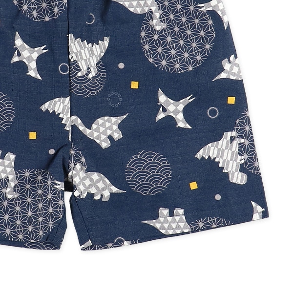 甚平（恐竜シルエット）