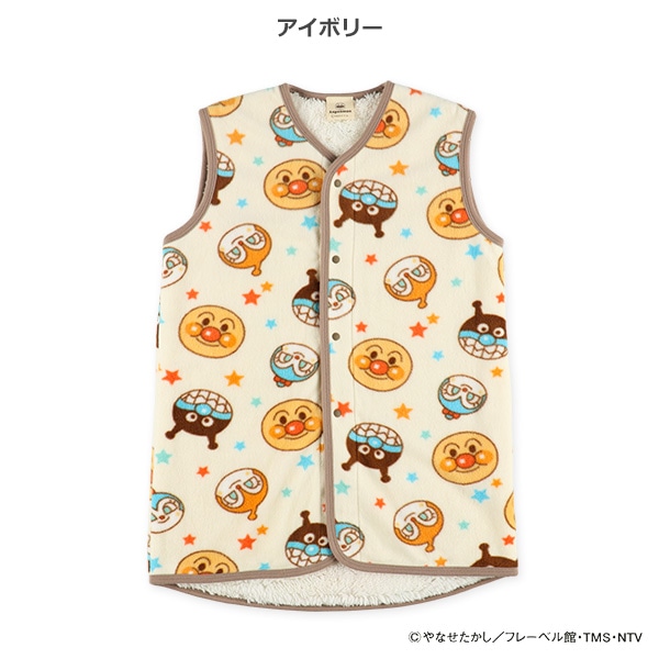フリース裏ボアロングポンチョ（アンパンマン）