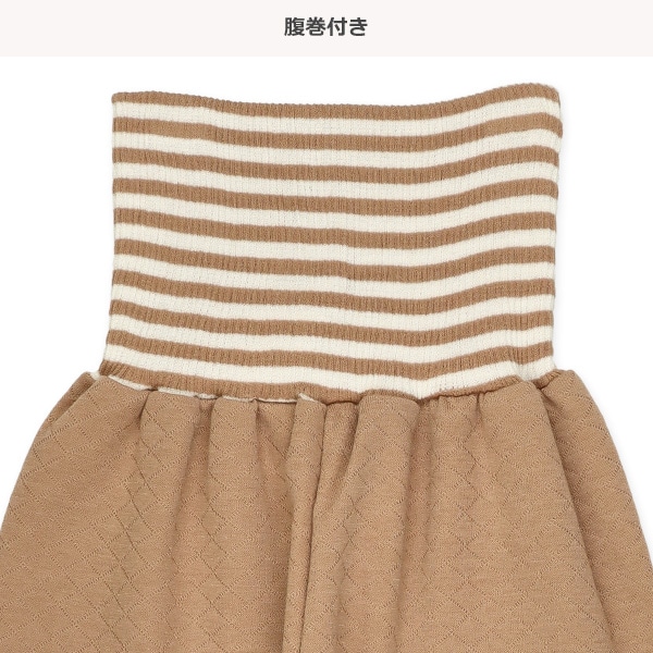 ソフトキルト腹巻付きラグラン長袖パジャマ（たこ焼き）