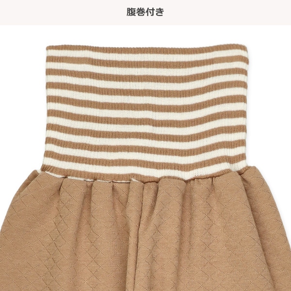 ソフトキルト腹巻付きラグラン長袖パジャマ（たこ焼き）