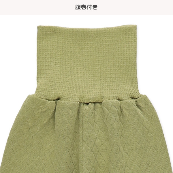 ソフトキルト腹巻付き長袖パジャマ（たぬき）