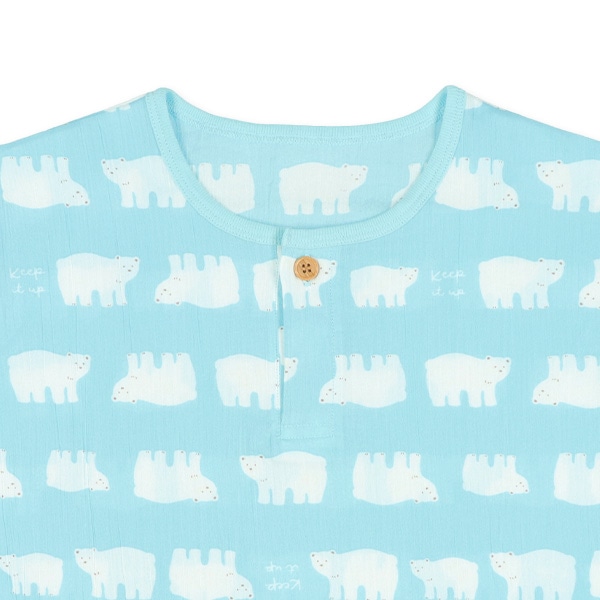 前半開き半袖パジャマ（しろくま）