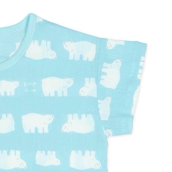 前半開き半袖パジャマ（しろくま）