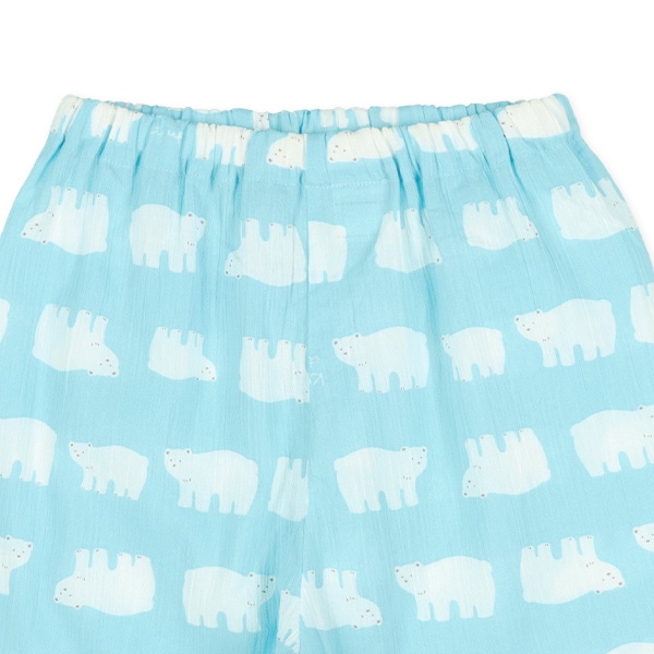 前半開き半袖パジャマ（しろくま）