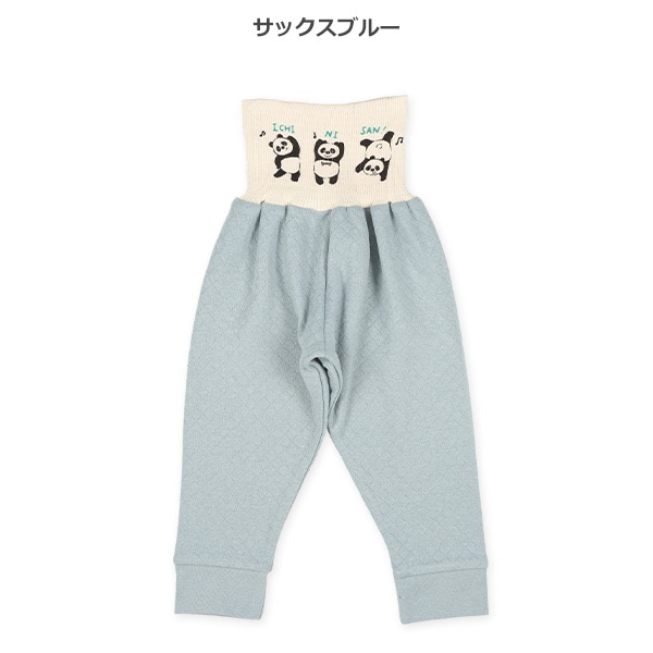 2枚組ソフトキルト腹巻付きスペアパンツ（パンダ）