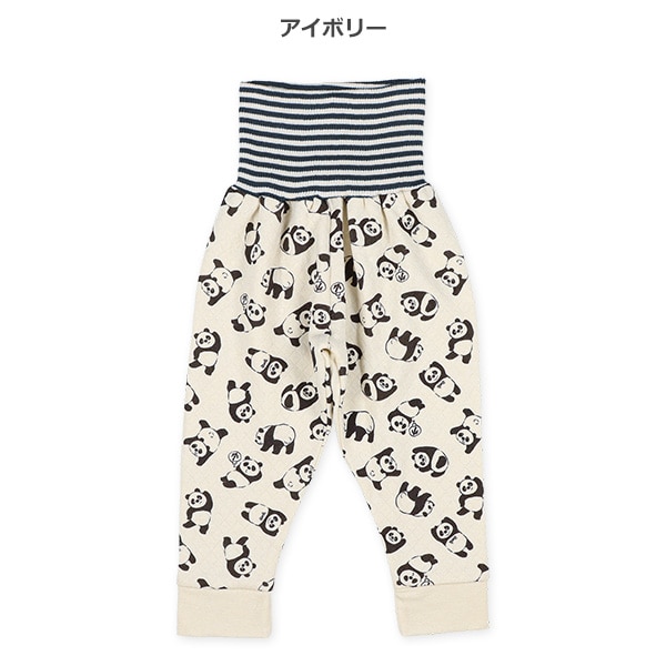 2枚組ソフトキルト腹巻付きスペアパンツ（パンダ）