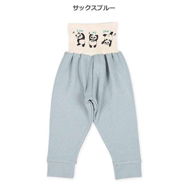 2枚組ソフトキルト腹巻付きスペアパンツ（パンダ）