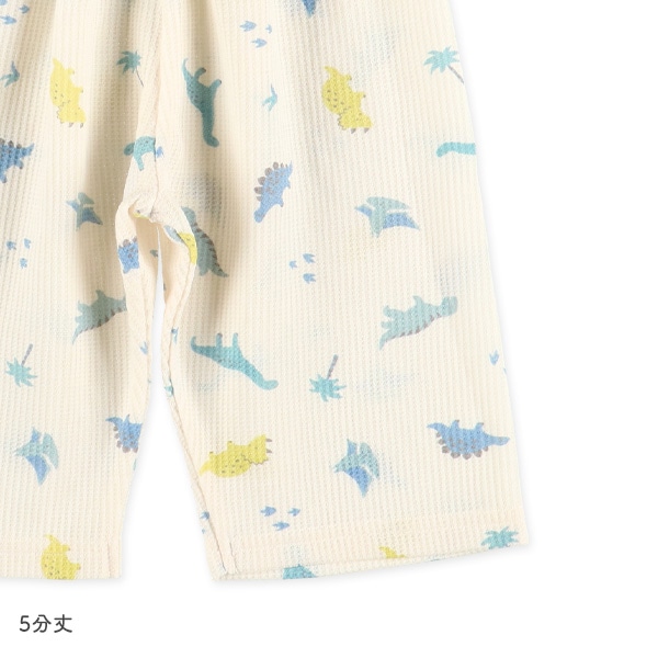 2枚組腹巻付きどっちもまえワッフルスペアパンツ（恐竜）