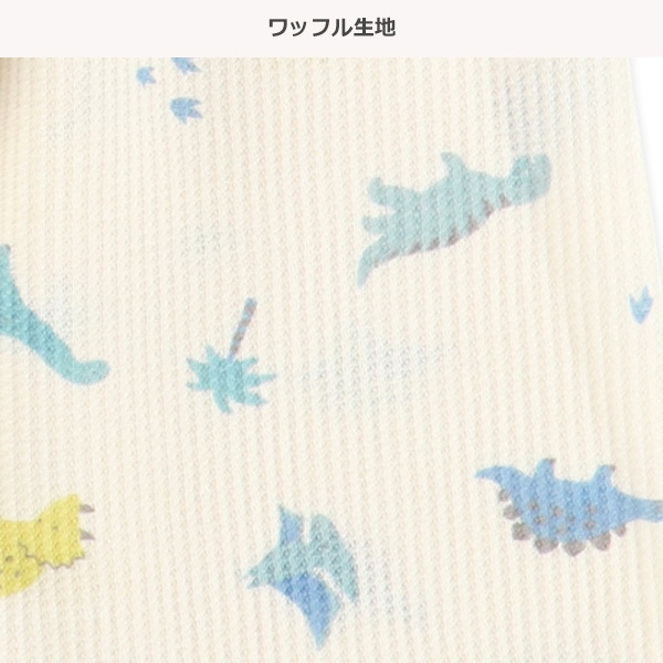 2枚組腹巻付きどっちもまえワッフルスペアパンツ（恐竜）