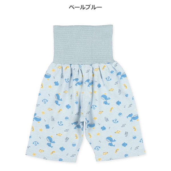 2枚組腹巻付きスペアパンツ（くじら）