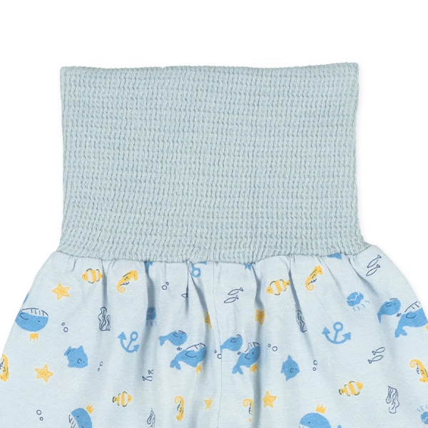 2枚組腹巻付きスペアパンツ（くじら）