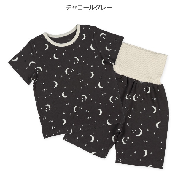 腹巻付き半袖パジャマ（月総柄）
