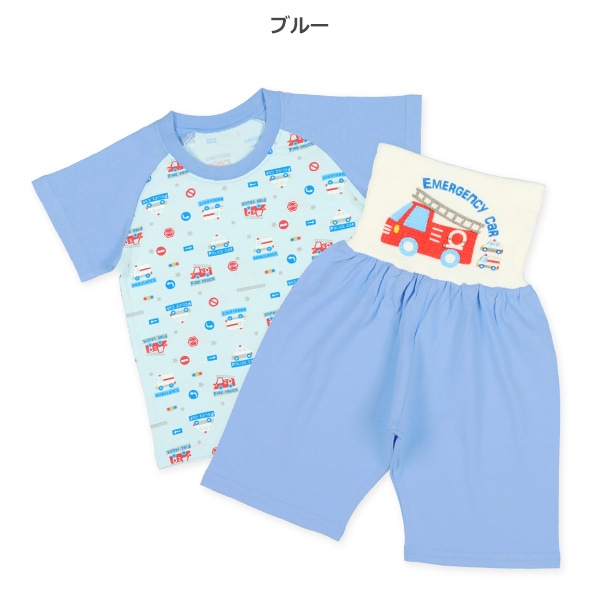 腹巻付きラグラン半袖パジャマ（救急車両）
