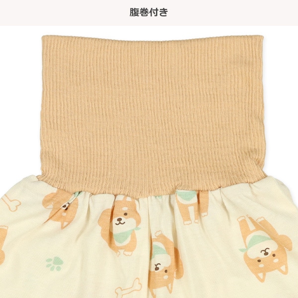 腹巻付き半袖パジャマ（柴犬総柄）