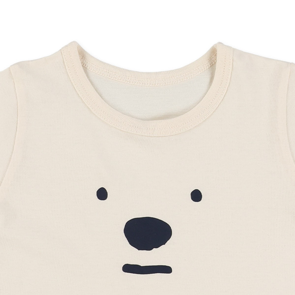 腹巻付き半袖パジャマ（しろくまフェイス）