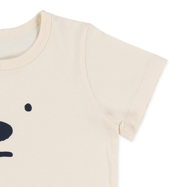 腹巻付き半袖パジャマ（しろくまフェイス）