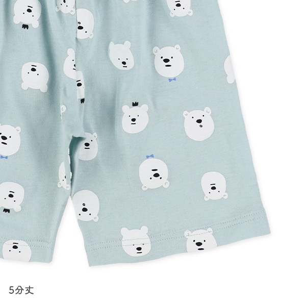 腹巻付き半袖パジャマ（しろくまフェイス）