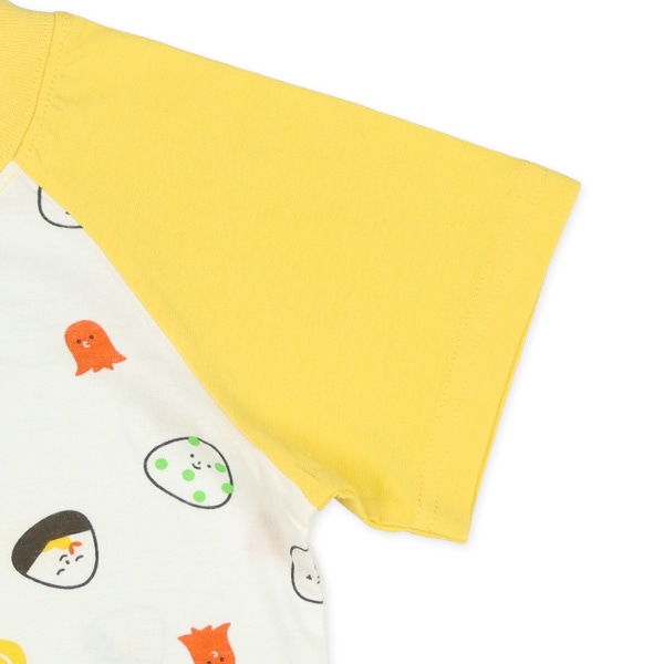 腹巻付きラグラン半袖パジャマ（おにぎりおとも）