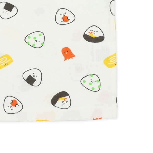 腹巻付きラグラン半袖パジャマ（おにぎりおとも）