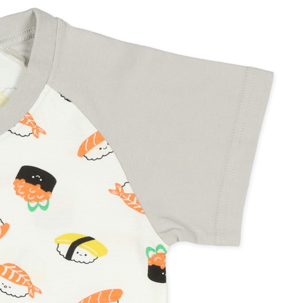 腹巻付きラグラン半袖パジャマ（寿司）