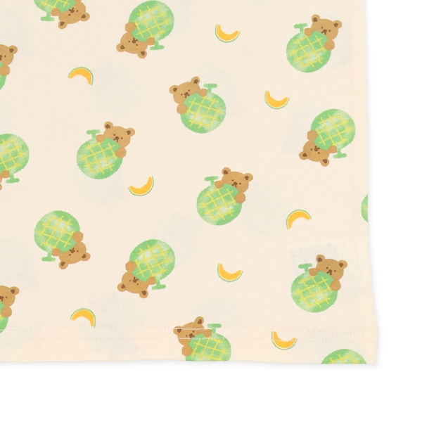 腹巻付き半袖パジャマ（くま・メロン）