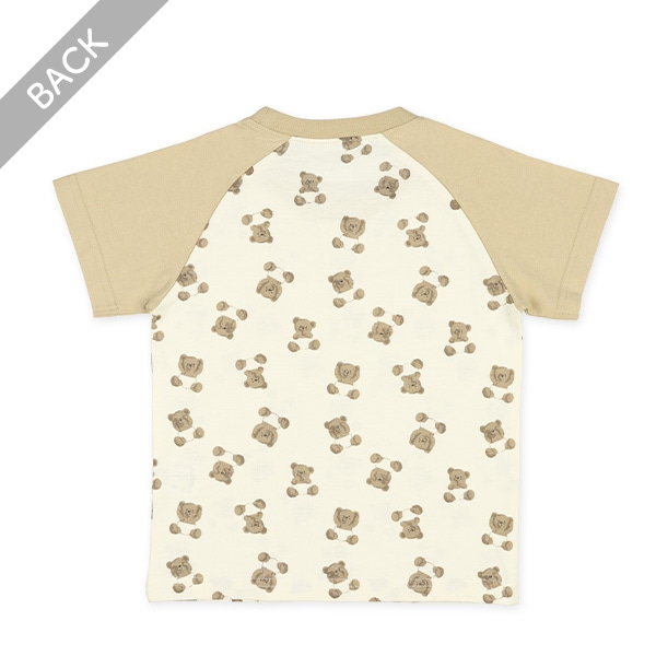 腹巻付きラグラン半袖パジャマ（くまの赤ちゃん）