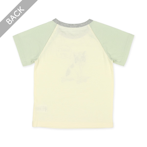 腹巻付きラグラン半袖パジャマ（ブルドッグ・ワンポイント）