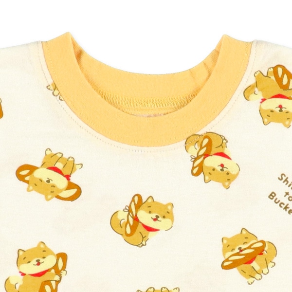 腹巻付き半袖パジャマ（柴犬・パン）