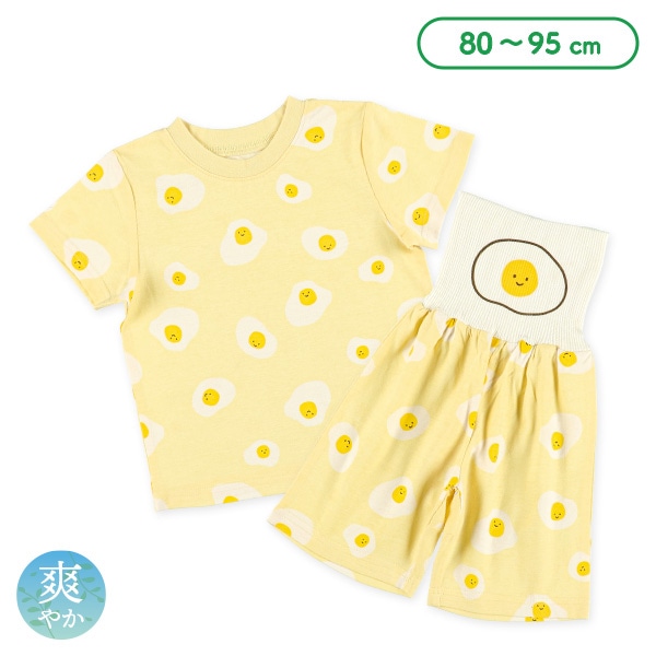 腹巻付き半袖パジャマ（目玉焼き）