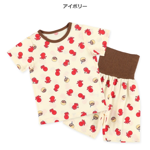 腹巻付き半袖パジャマ（たこ焼き総柄）