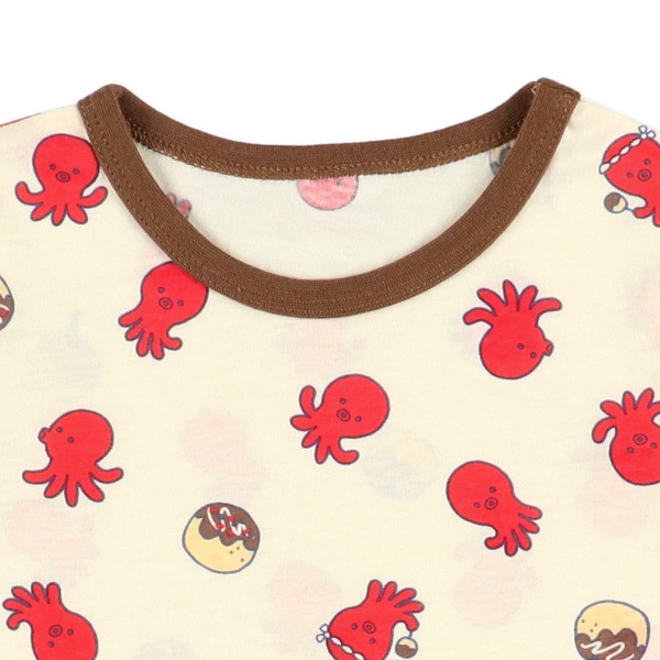 腹巻付き半袖パジャマ（たこ焼き総柄）