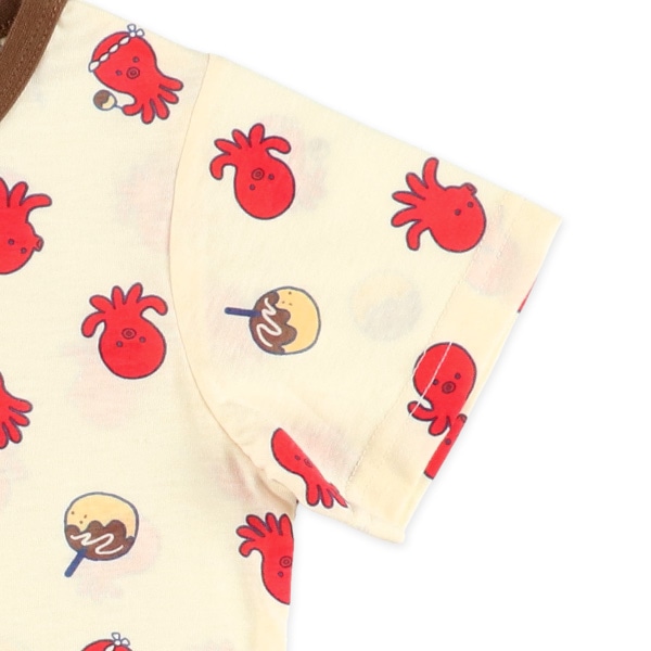 腹巻付き半袖パジャマ（たこ焼き総柄）