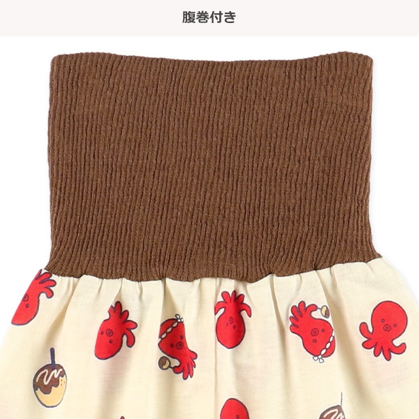 腹巻付き半袖パジャマ（たこ焼き総柄）