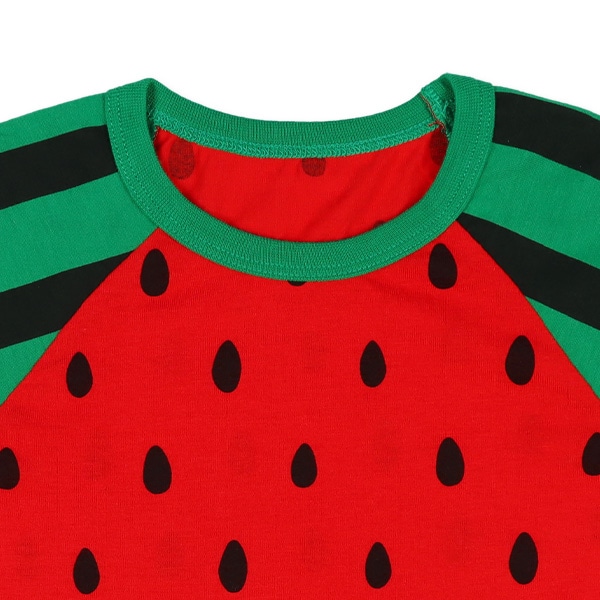 腹巻付きラグラン半袖パジャマ（スイカ）