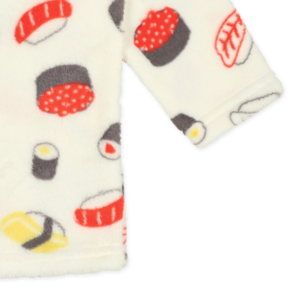 マイクロフリース腹巻付き長袖パジャマ（お寿司）