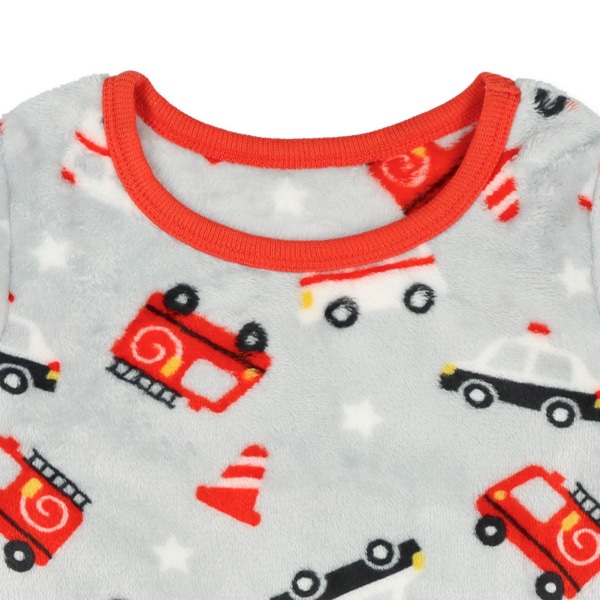 マイクロフリース腹巻付き長袖パジャマ（ワーキングカー）