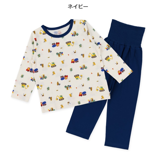 腹巻付き長袖パジャマ（はたらくくるま・アニマル）