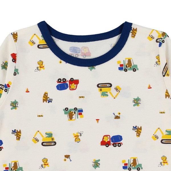 腹巻付き長袖パジャマ（はたらくくるま・アニマル）