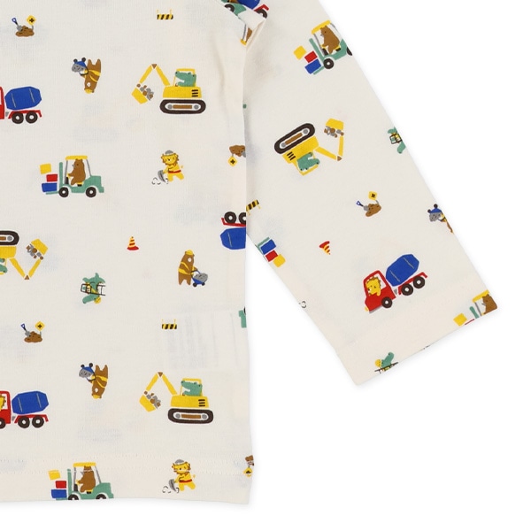 腹巻付き長袖パジャマ（はたらくくるま・アニマル）