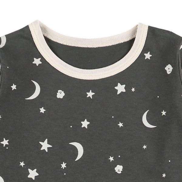 腹巻付き長袖パジャマ（月・おばけ）