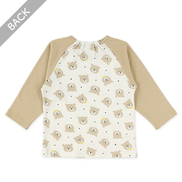 腹巻付きラグラン長袖パジャマ（くま）