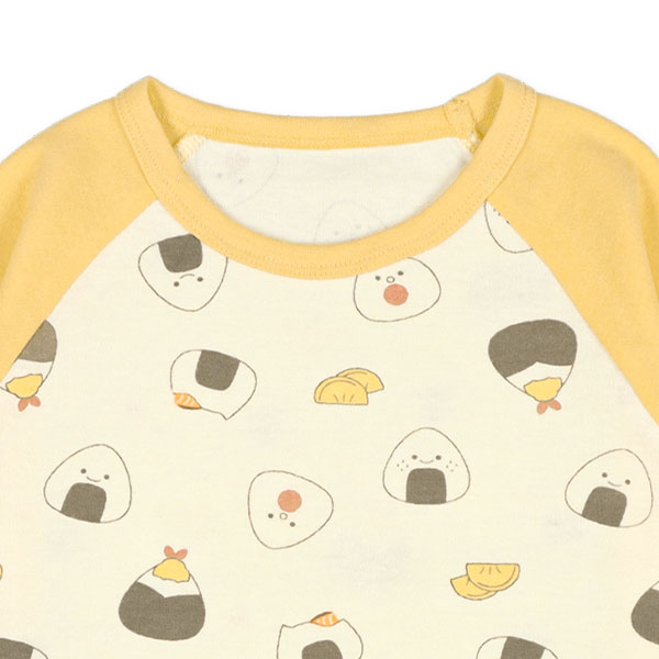 腹巻付きラグラン長袖パジャマ（おにぎり）