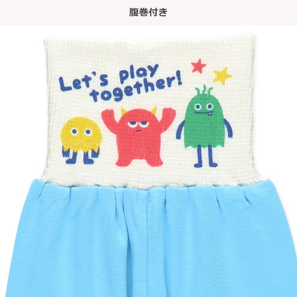腹巻付きラグラン長袖パジャマ（モンスター）