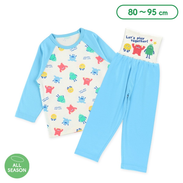 腹巻付きラグラン長袖パジャマ（モンスター）
