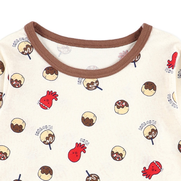 腹巻付き長袖パジャマ（たこ焼き総柄）