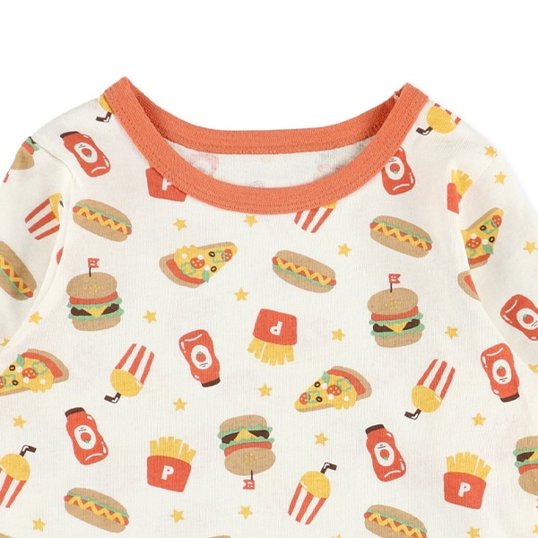 腹巻付き長袖パジャマ（ジャンクフード）