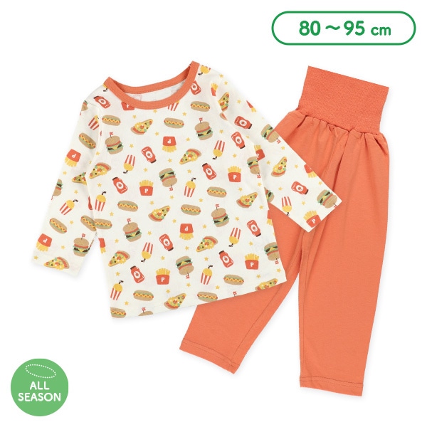 腹巻付き長袖パジャマ（ジャンクフード）
